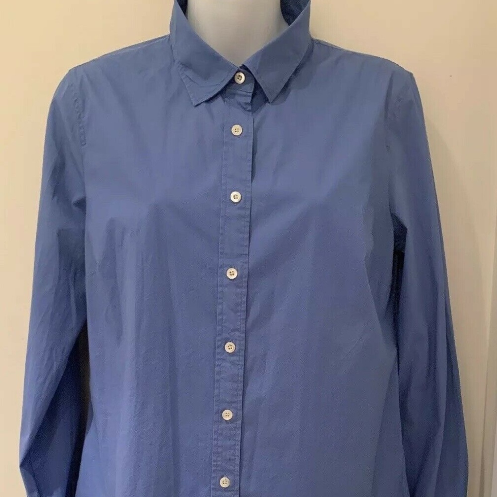 J. Crew Haberdashery Wedgwood blue blouse shirt